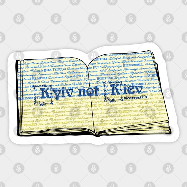 Big book Kyiv not Kiev #correctUA Sticker by tashashimaa